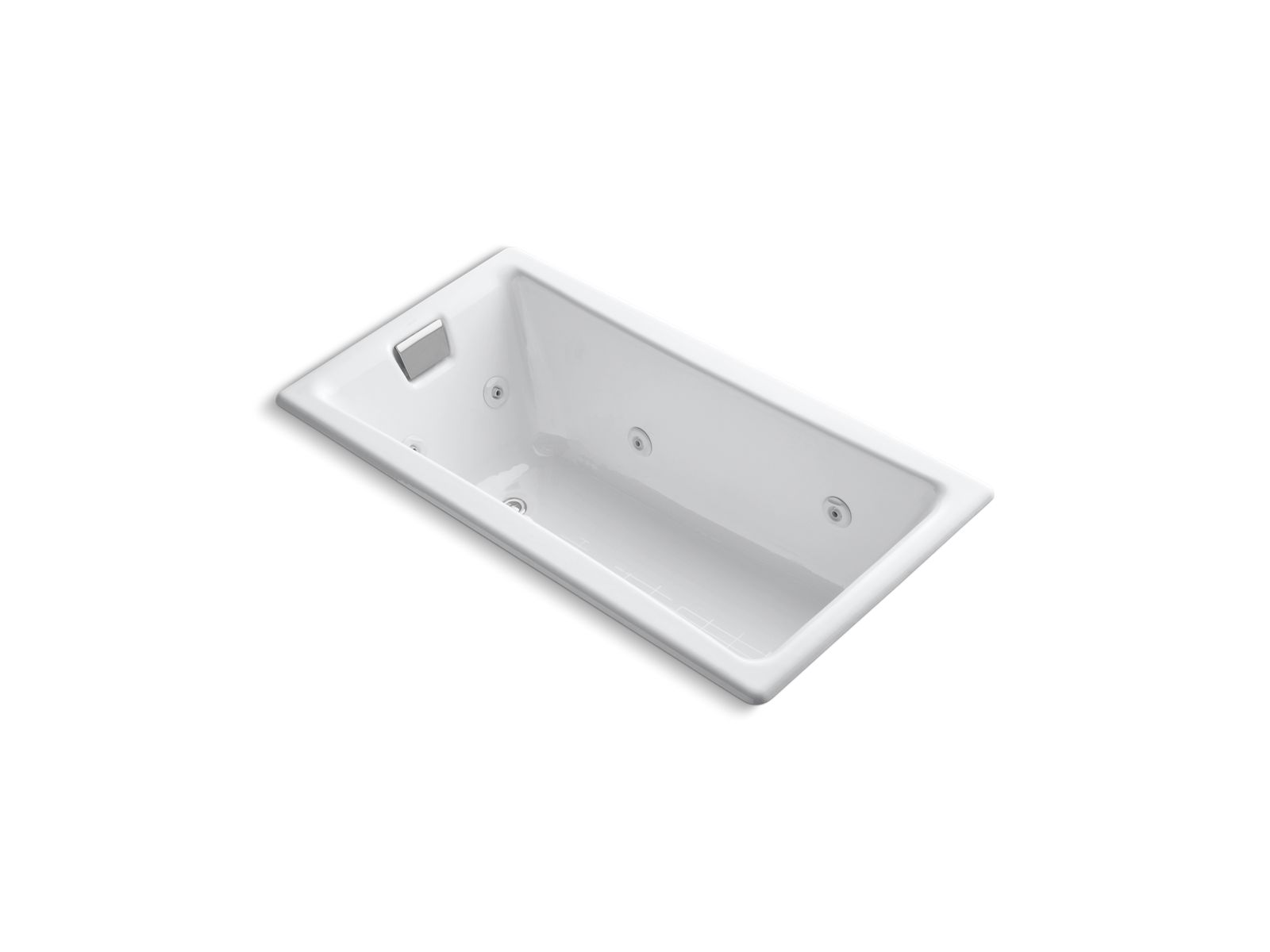 Tea-for-Two® 60" x 32" drop-in/undermount whirlpool bath
