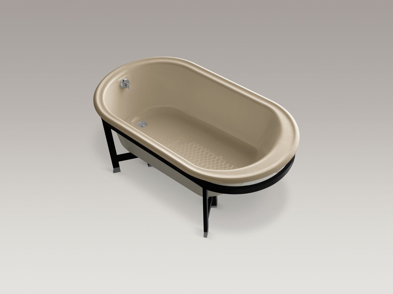 3115-iron-works-r-tellieur-r-66-x-36-freestanding-bath-with-sandbar-exterior-and-black-forest-surround-2.jpg Iron Works(R) Tellieur(R) 66" x 36" freestanding bath with Sandbar exterior and Black Forest surround