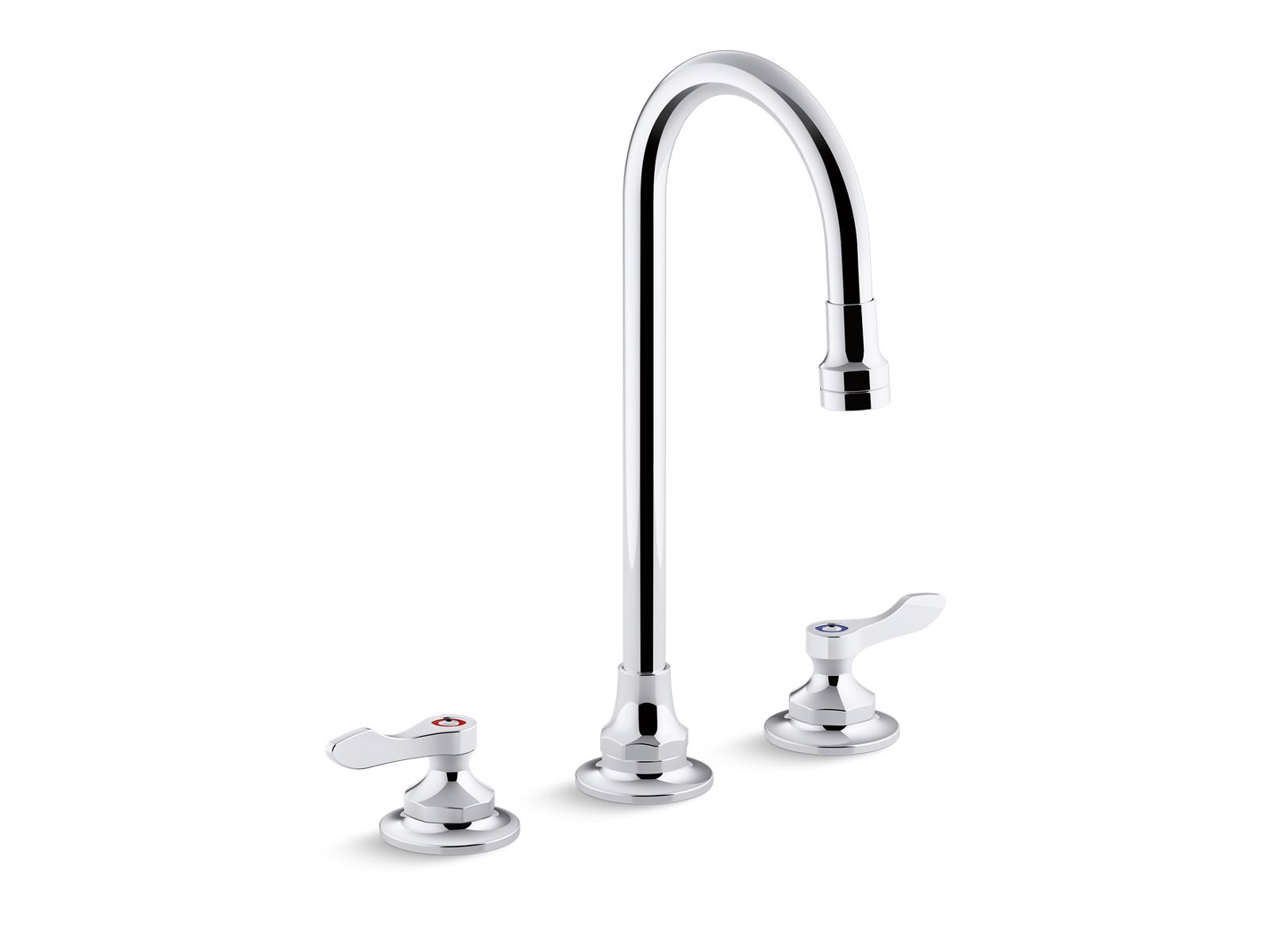 Triton® Bowe® 0.5 gpm widespread bathroom sink faucet with aerated flow, gooseneck spout and lever handles, drain not included