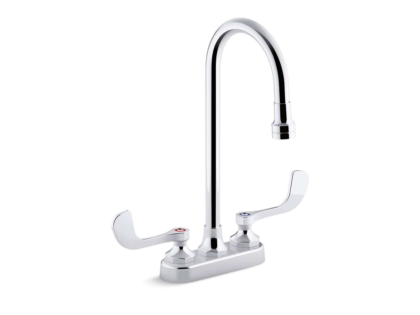 Triton® Bowe® 1.0 gpm centerset bathroom sink faucet with aerated flow, gooseneck spout and wristblade handles, drain not included