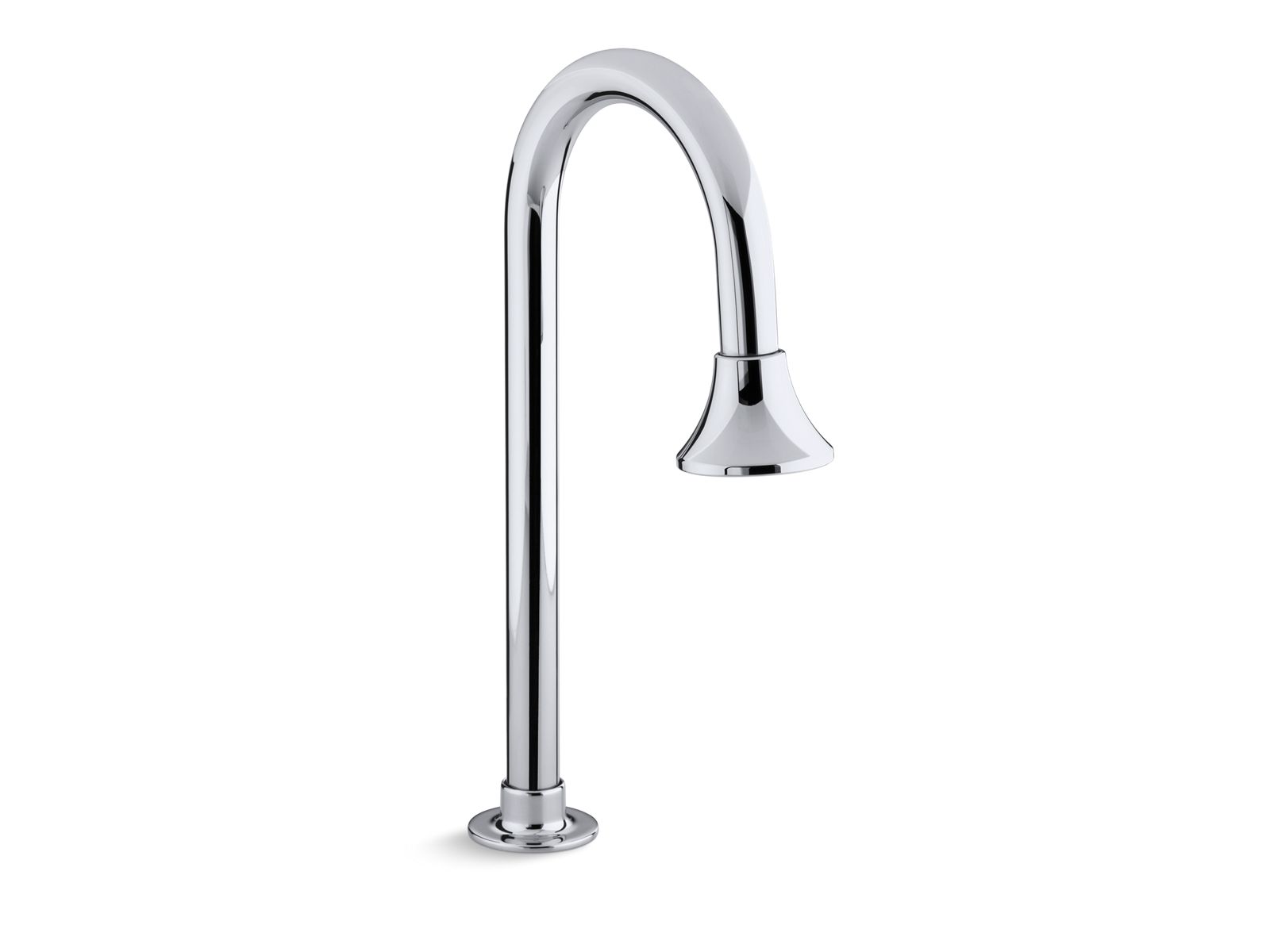 Bathroom sink gooseneck spout with rosespray
