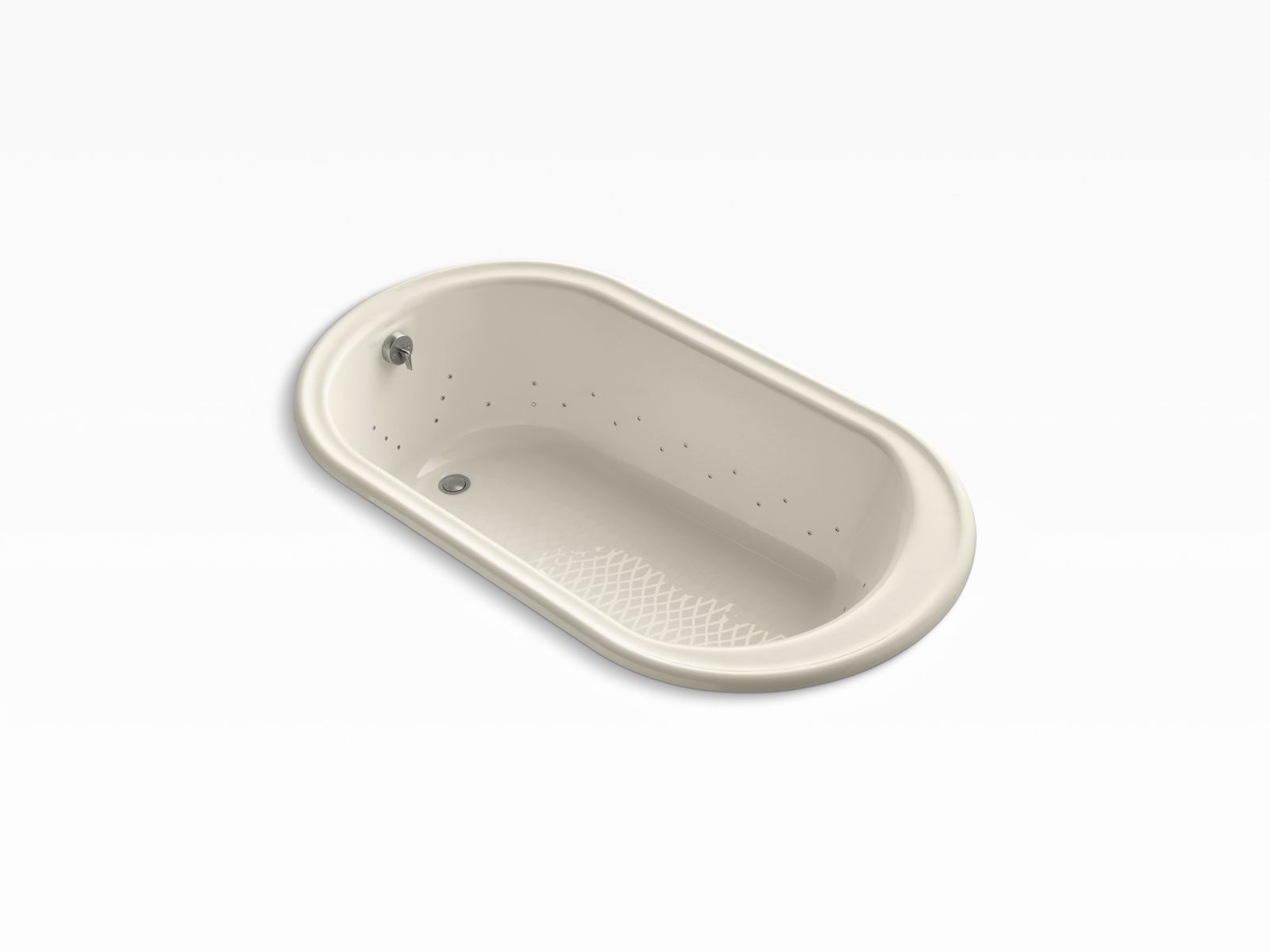 3143-iron-works-66-x-36-drop-in-bubblemassage-air-bath-with-vibrant-brushed-nickel-airjet-color-and-end-drain-2.jpg Iron Works® 66" x 36" drop-in BubbleMassage™ air bath with Vibrant® Brushed Nickel airjet color and end drain