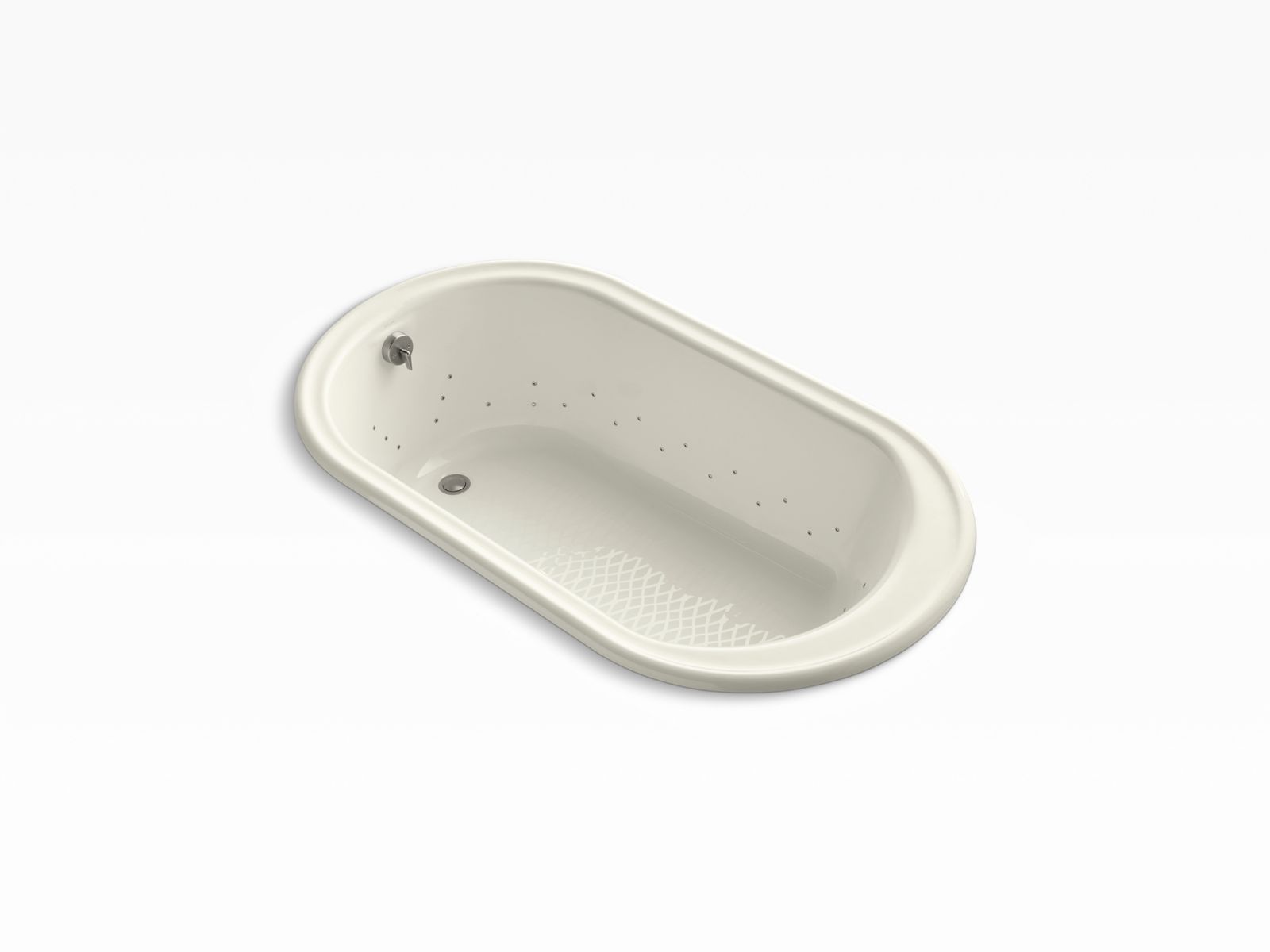 3143-iron-works-66-x-36-drop-in-bubblemassage-air-bath-with-vibrant-brushed-nickel-airjet-color-and-end-drain-4.jpg Iron Works® 66" x 36" drop-in BubbleMassage™ air bath with Vibrant® Brushed Nickel airjet color and end drain