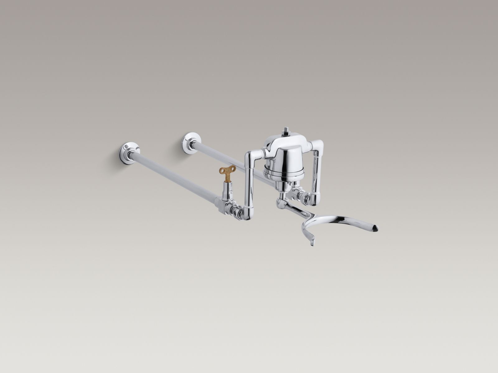 Knee control fitting 28" x 22" sink