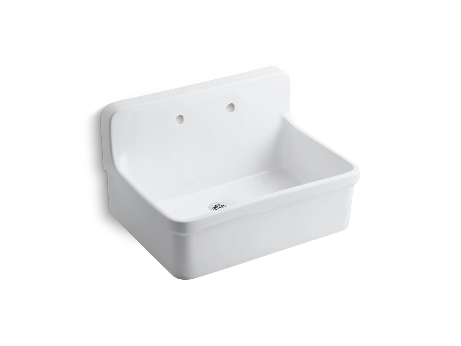 Gilford™ 30" x 22" bracket-mount scrub-up/plaster sink with 8" widespread faucet holes