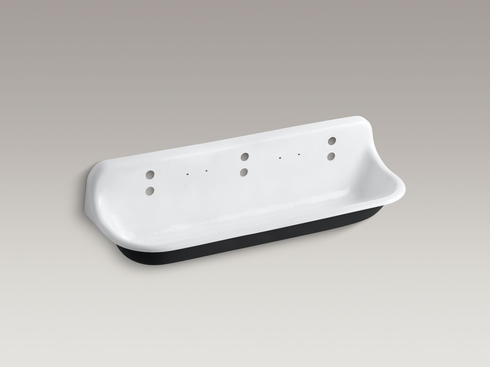 Brockway(TM) 6' wall-mounted wash sink with 3 faucet holes