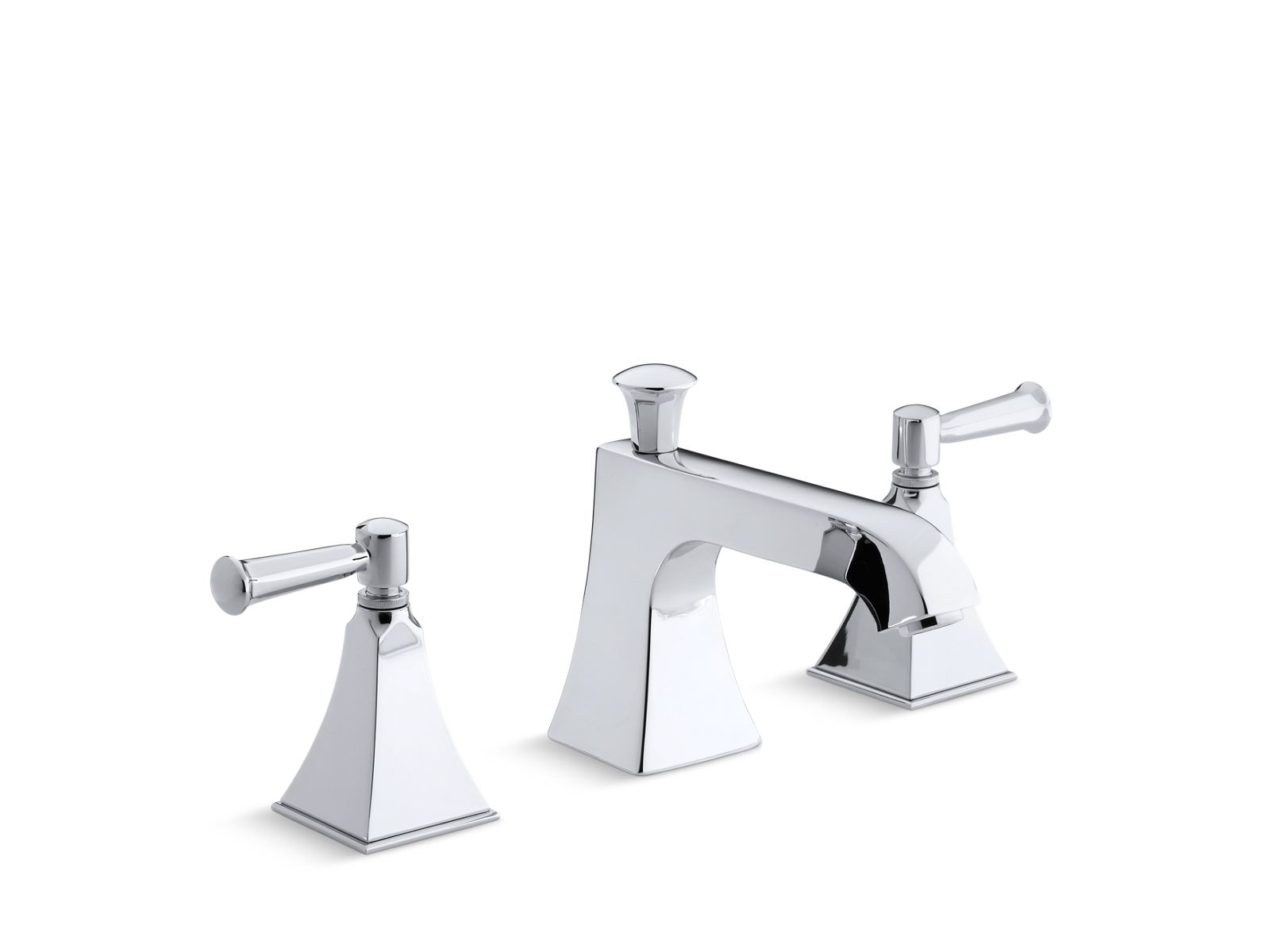 Memoirs® Stately Deck-mount bath faucet trim for high-flow valve with diverter spout and lever handles, valve not included
