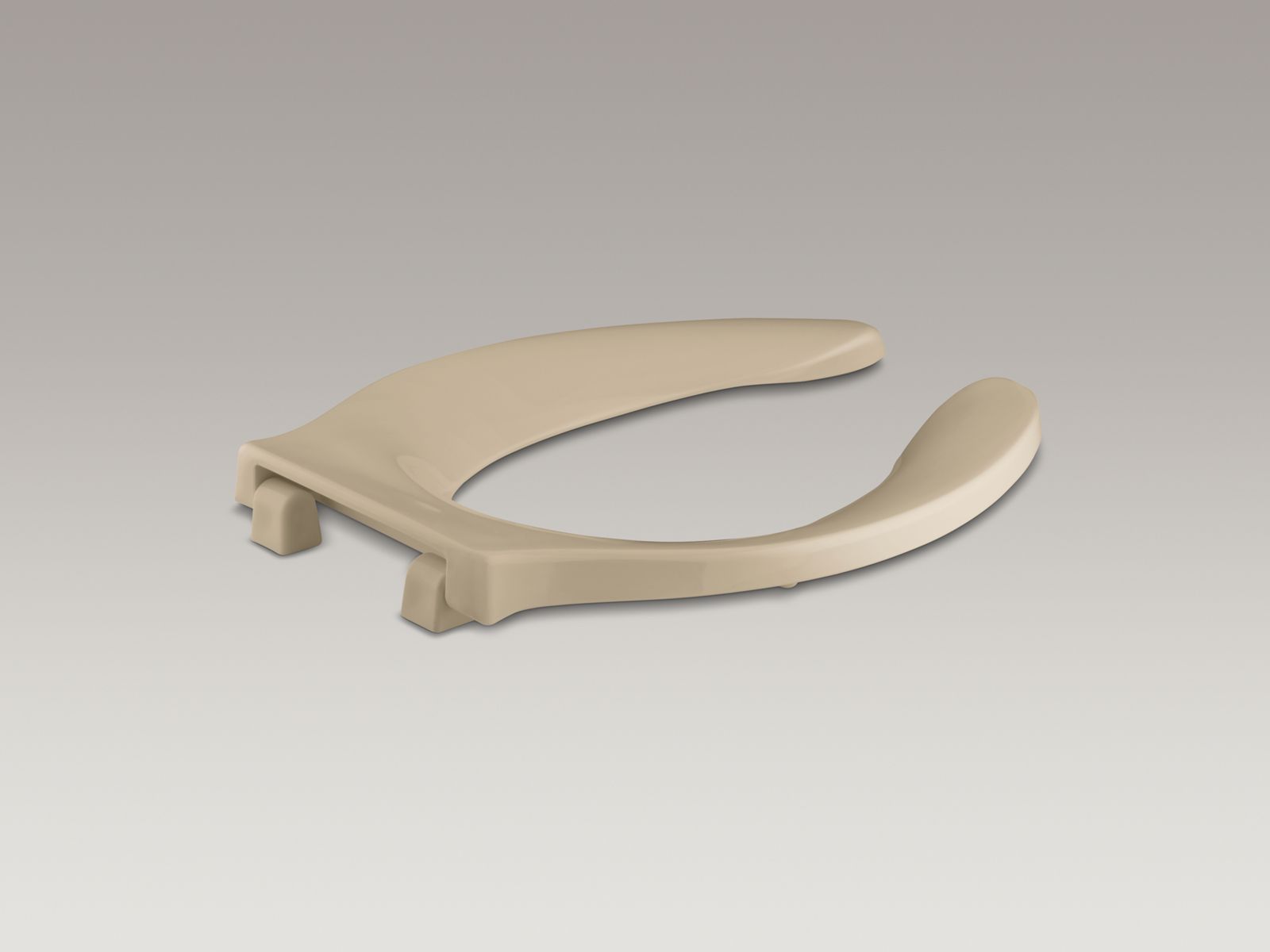 Stronghold® Elongated toilet seat with integrated handle and check hinge