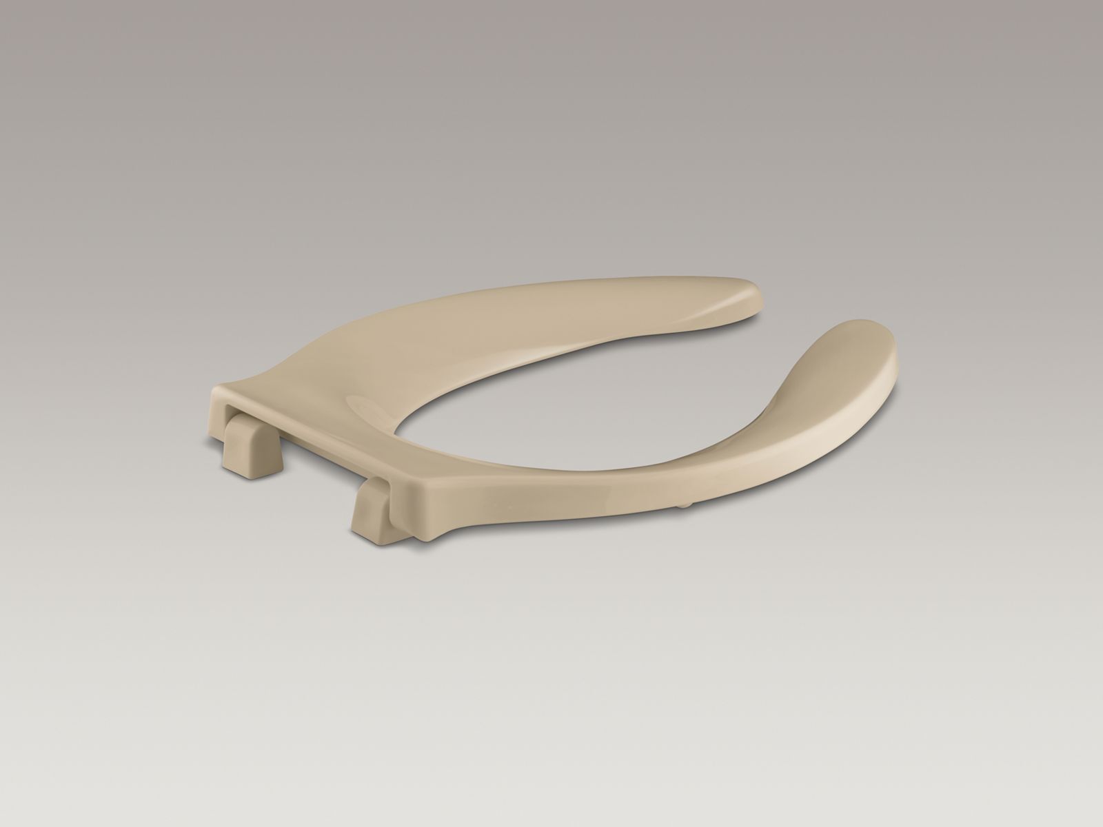 Stronghold® Elongated toilet seat with integrated handle and self-sustaining check hinge