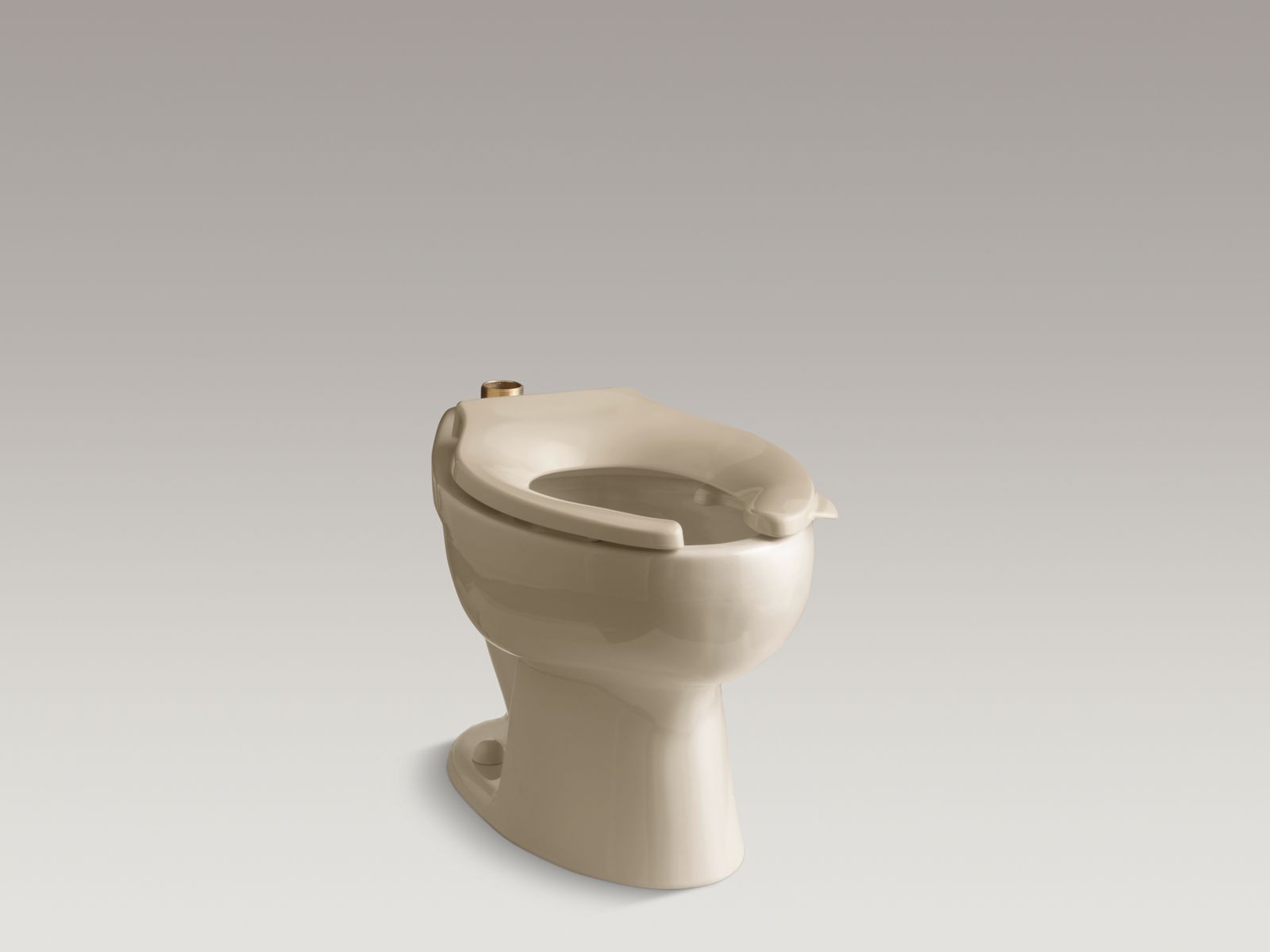 Wellcommeâ„¢ 1.6 gpf flushometer valve elongated toilet bowl with top inlet and bedpan lugs, requires seat