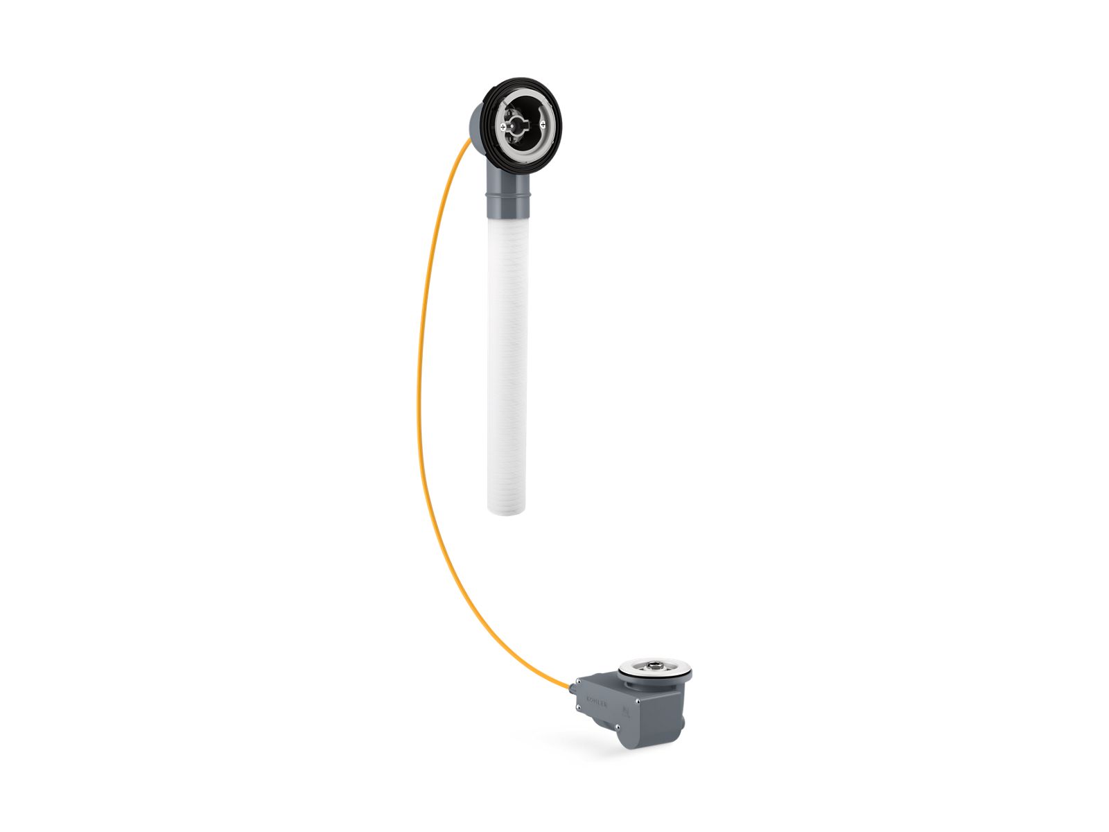 PureFlo™ Rough-in cable drain, PVC, 45" cable, less horizontal tube