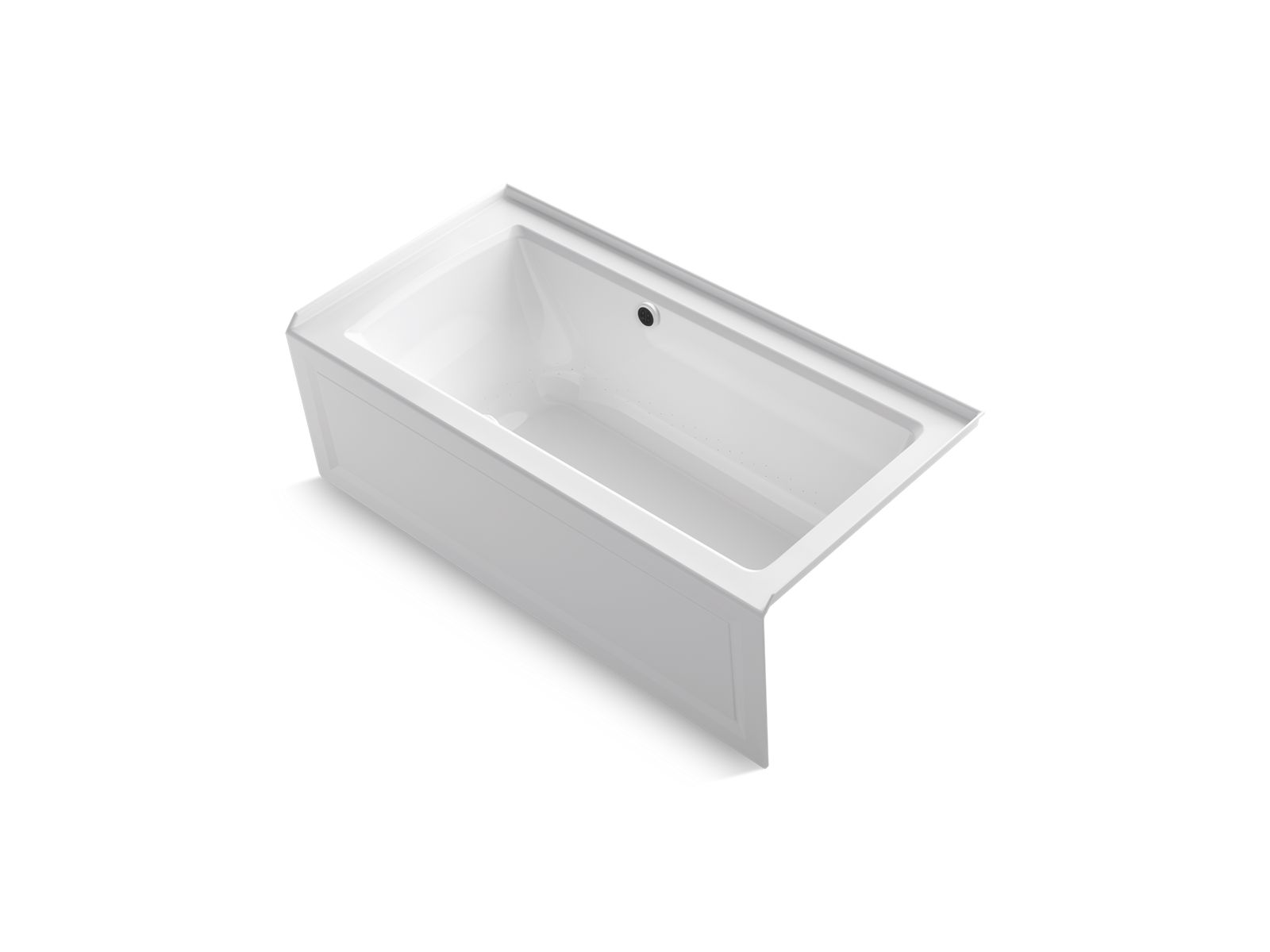Archer® 60" x 30" alcove BubbleMassage™ air bath with integral apron, right-hand drain and Bask® heated surface