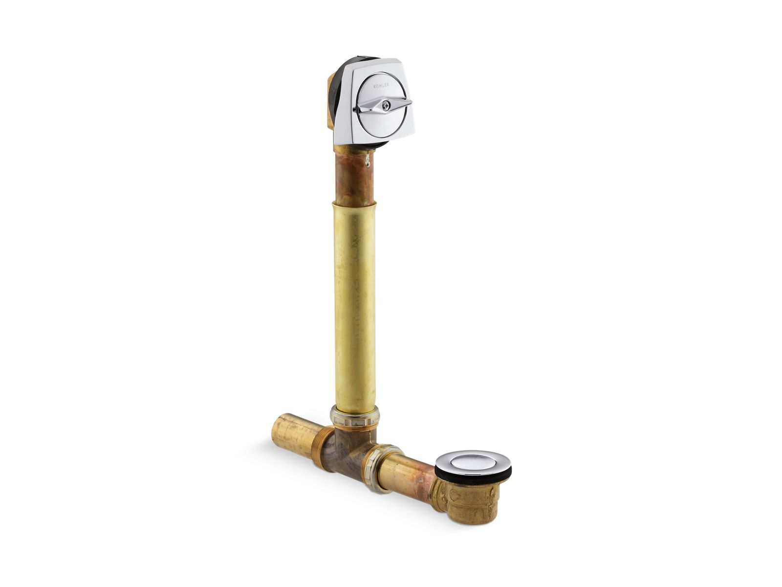 Clearflo 1-1/2" adjustable pop-up drain with above- or through-the-floor installations for 17"-24" deep baths