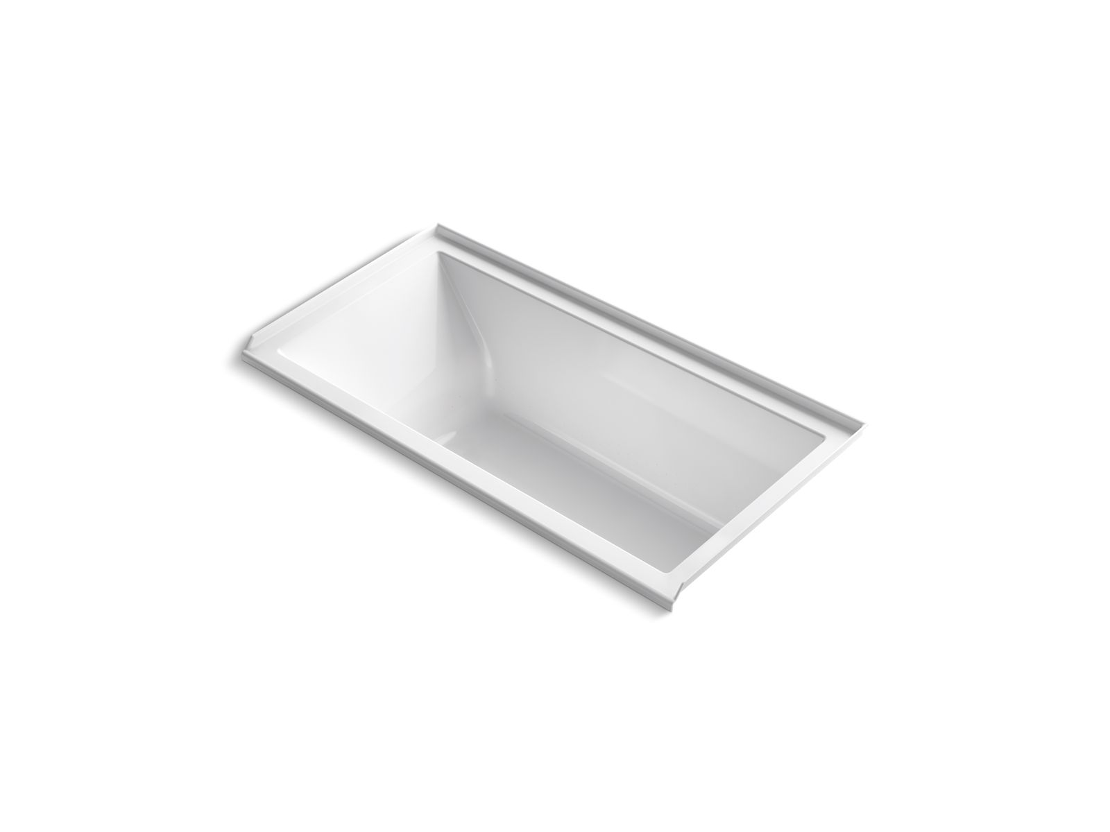 Underscore® 60" x 30" alcove BubbleMassage™ air bath with Bask® heated surface and right-hand drain