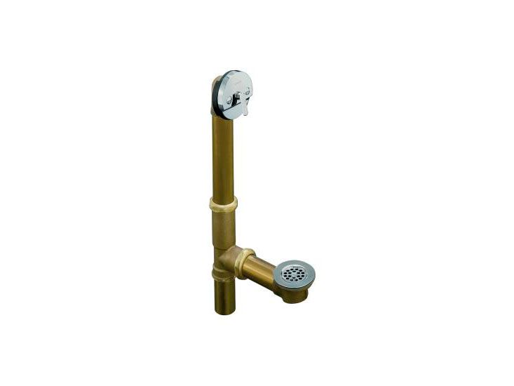 Swiftflo(TM) 1-1/2" adjustable trip lever drain, 20-gauge brass, for 14" to 16" baths