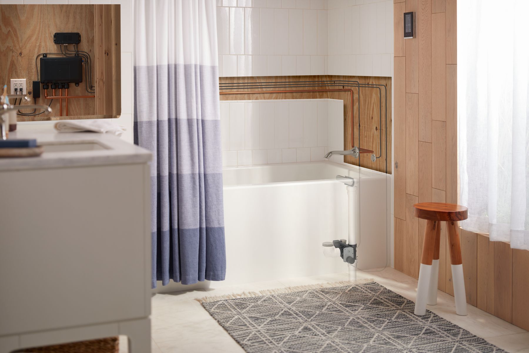 PerfectFillâ„¢ Slotted overflow bath drain kit