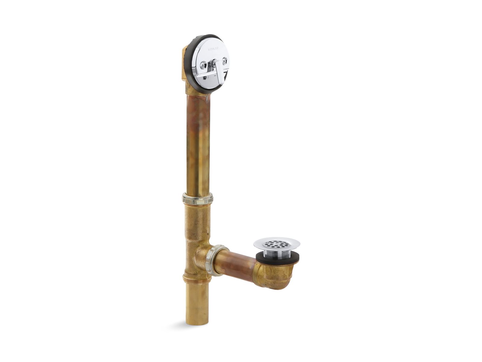 Swiftflo™ 1-1/2" adjustable drain, 17-gauge brass, for 14" to 16" baths