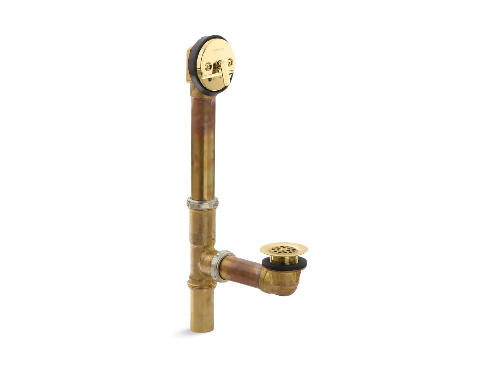 Swiftflo™ 1-1/2" adjustable drain, 17-gauge brass, for 14" to 16" baths