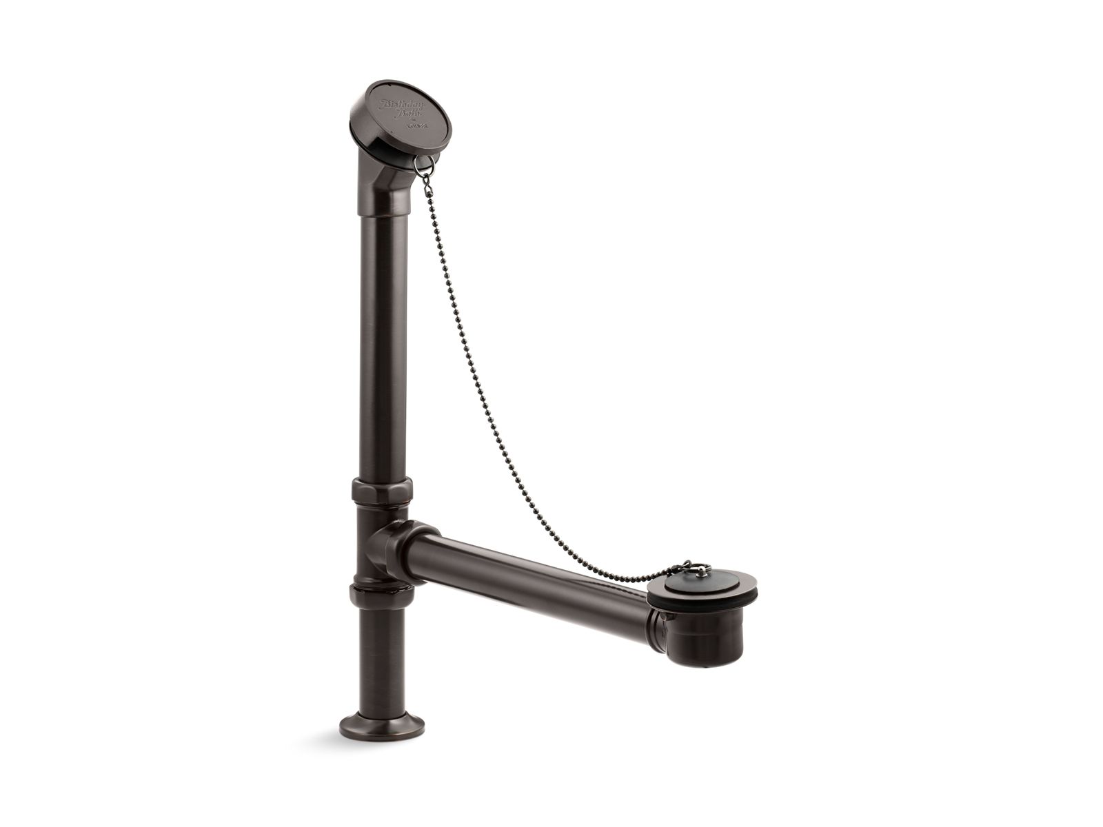 Antique Bath drain, chain and rubber stopper