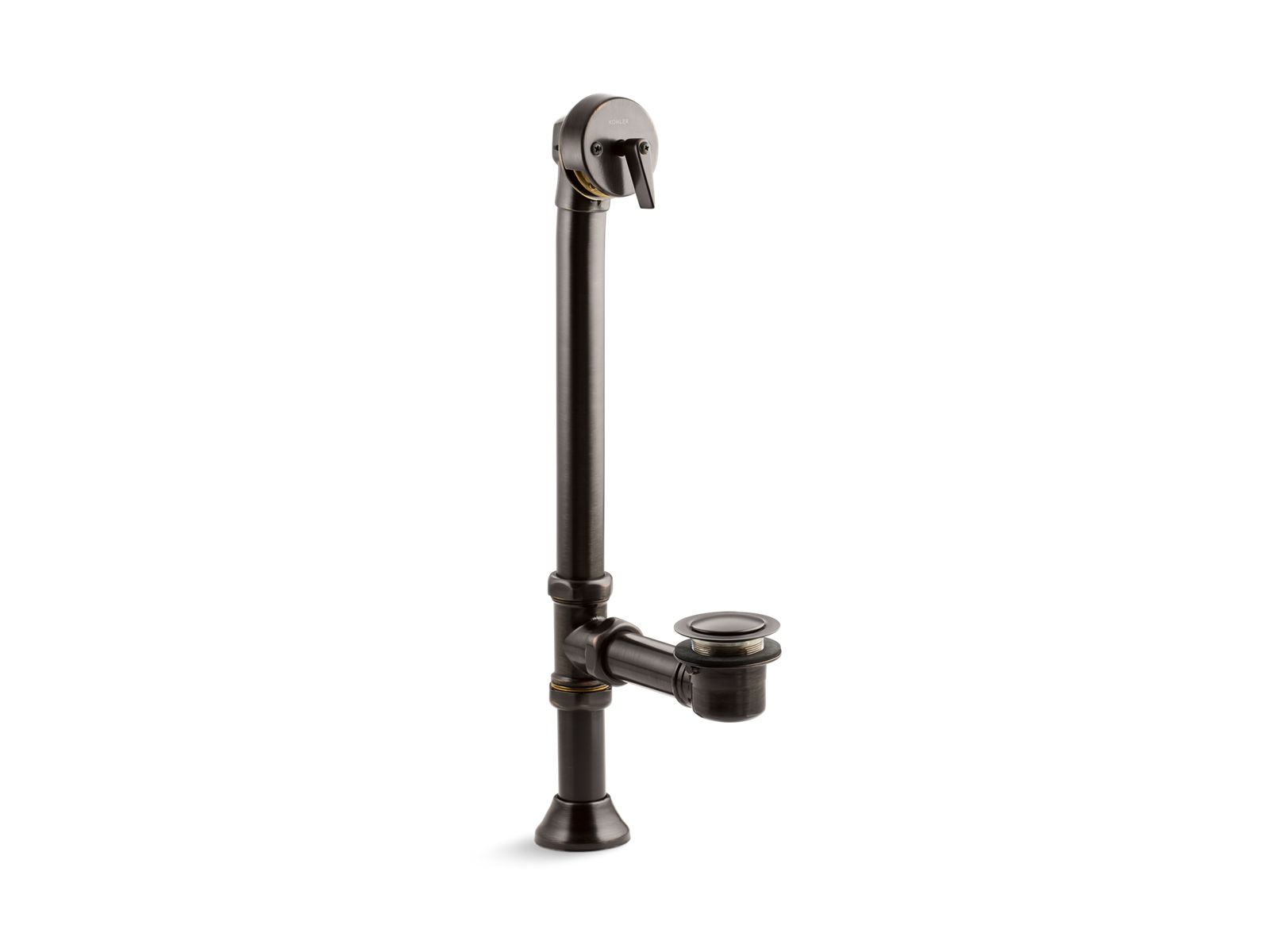 Iron Works® Decorative 1-1/2" adjustable pop-up bath drain for 5' whirlpool with tailpiece