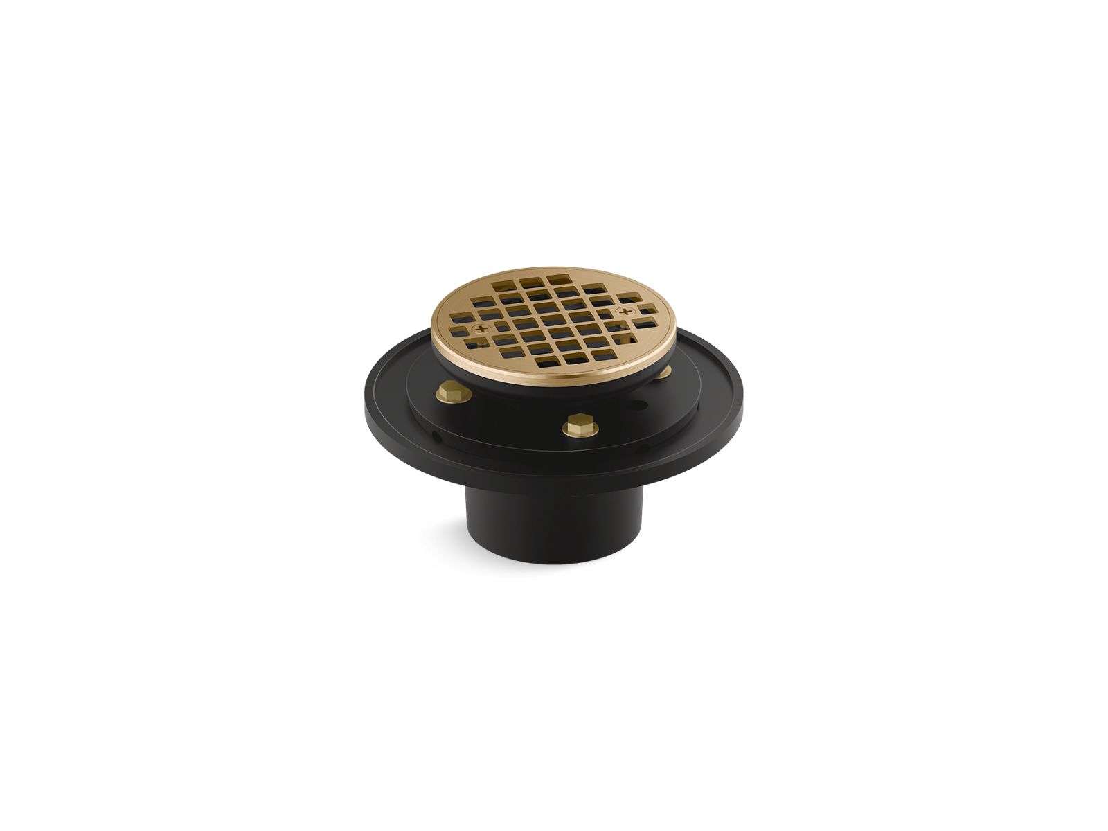 Clearflo Round brass tile-in shower drain