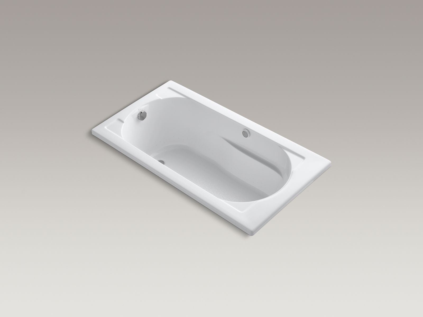 Devonshire® 60" x 32" Heated BubbleMassage™ air bath with Bask®, end drain