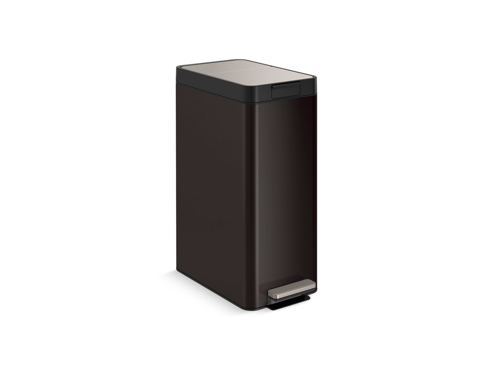 33598-13-gallon-stainless-steel-slim-step-trash-can-with-bifold-lid-3.jpg 13-gallon stainless steel slim step trash can with bifold lid