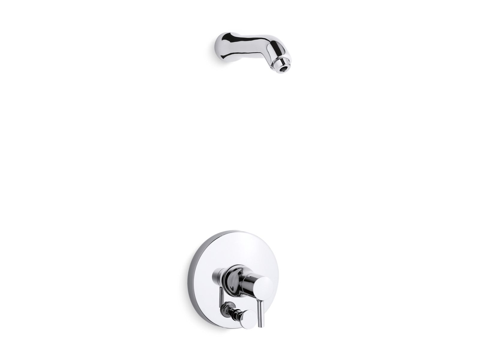 Toobi® Rite-Temp® shower trim set with push-button diverter, less showerhead
