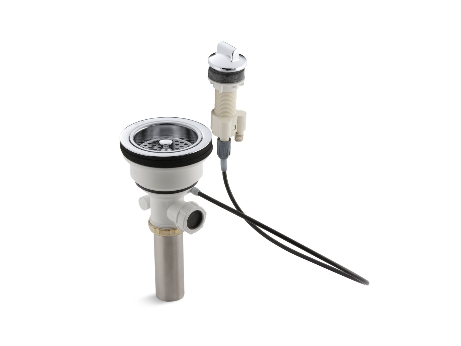 Duostrainer® Dual remote control cable drain with strainer