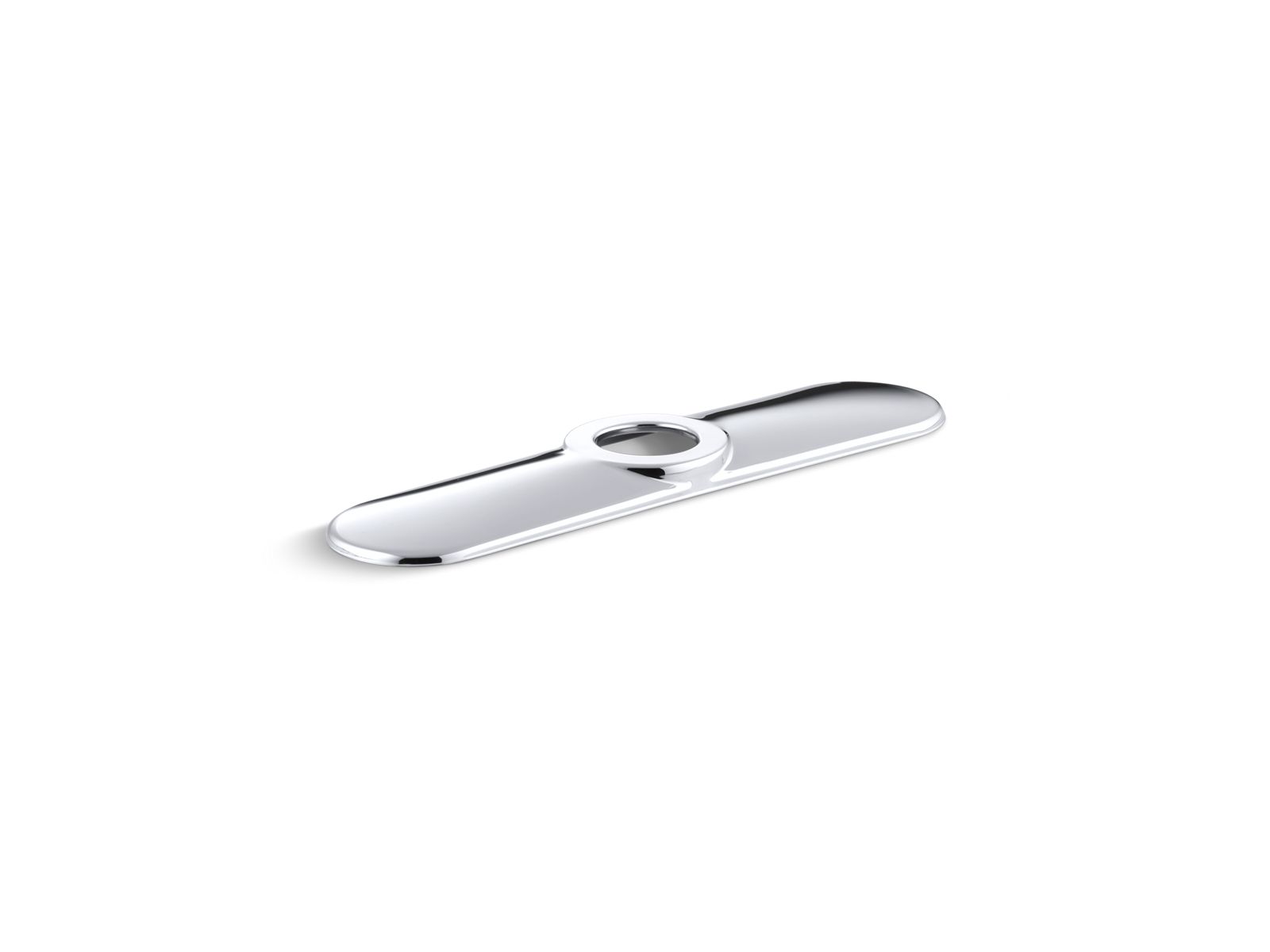 Escutcheon plate for three-hole installations, 10-1/2"
