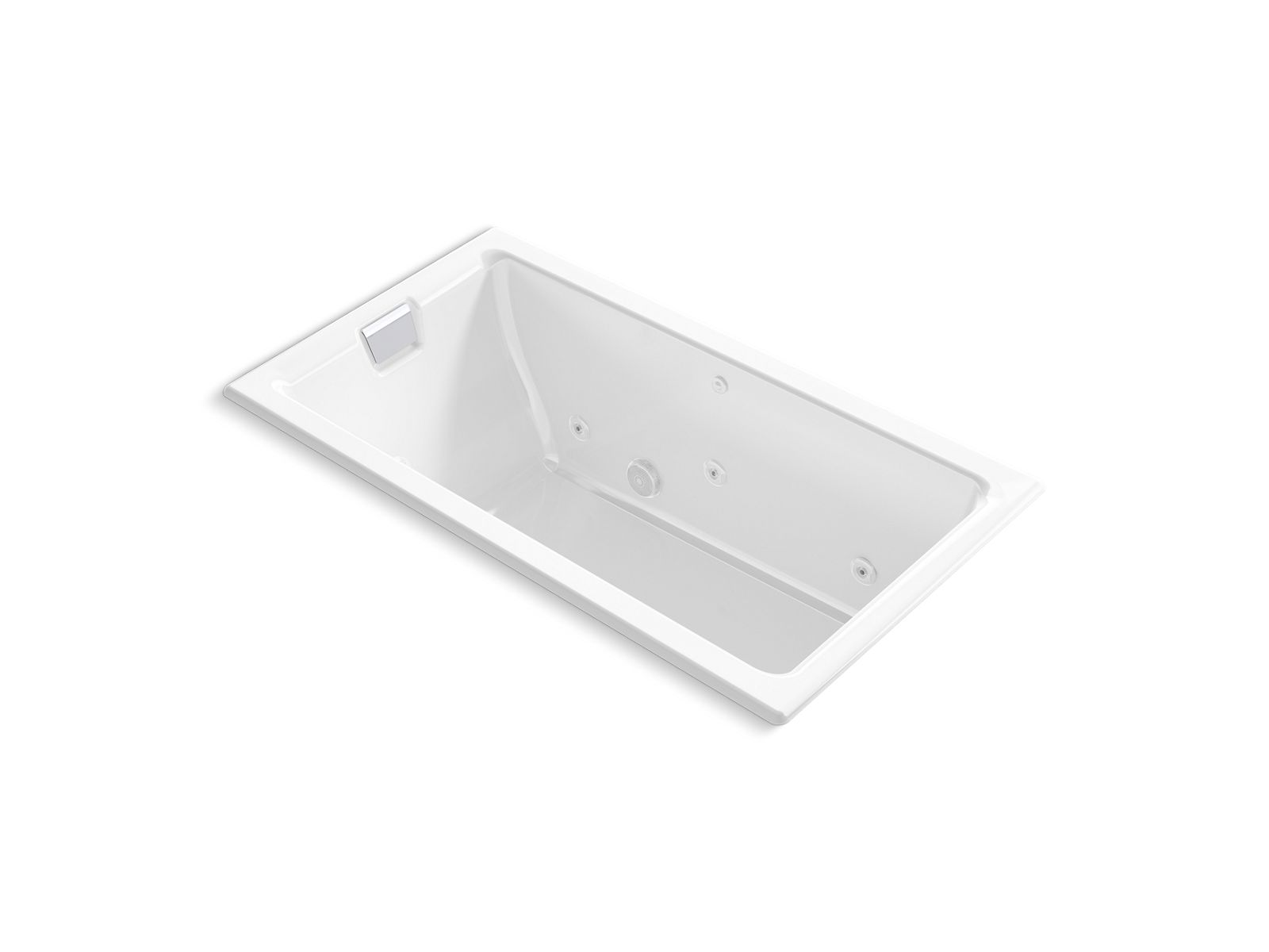 Tea-for-Two® 66" x 36" drop-in/undermount whirlpool bath