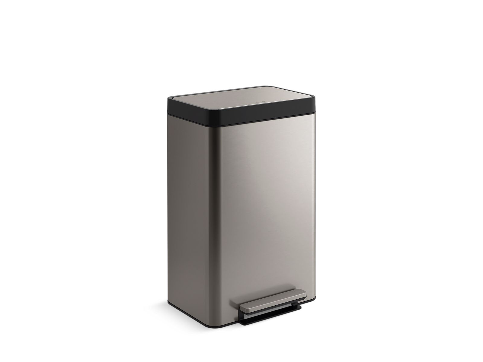 Dual-compartment step trash can