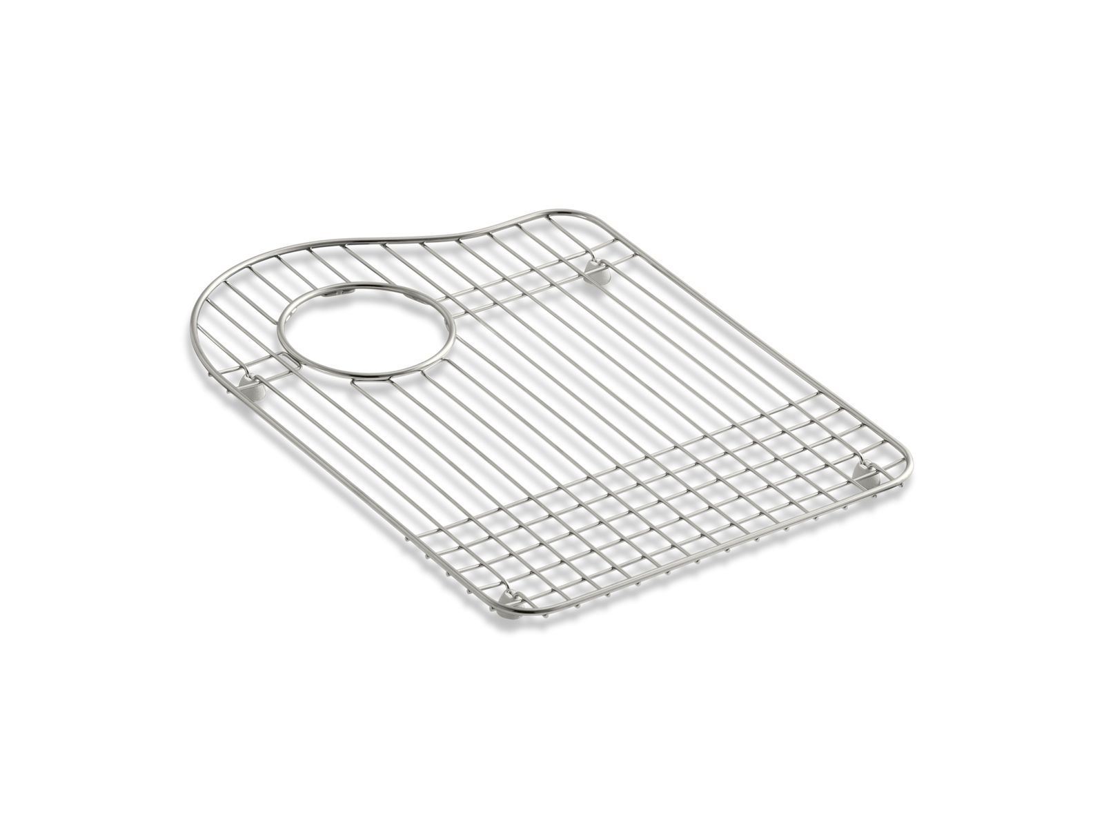 Hartland® Stainless steel left-hand side sink rack, 12-3/16" x 14-13/16"