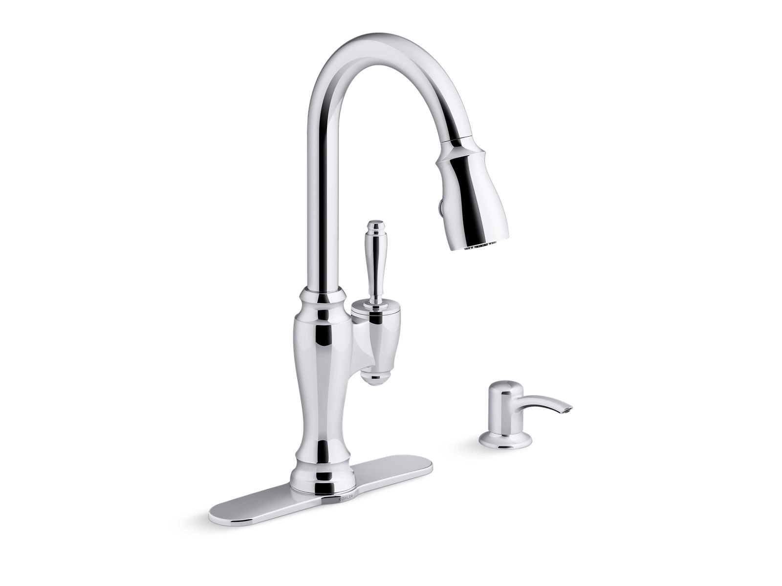 Arsdale® Pull-down kitchen faucet with soap/lotion dispenser