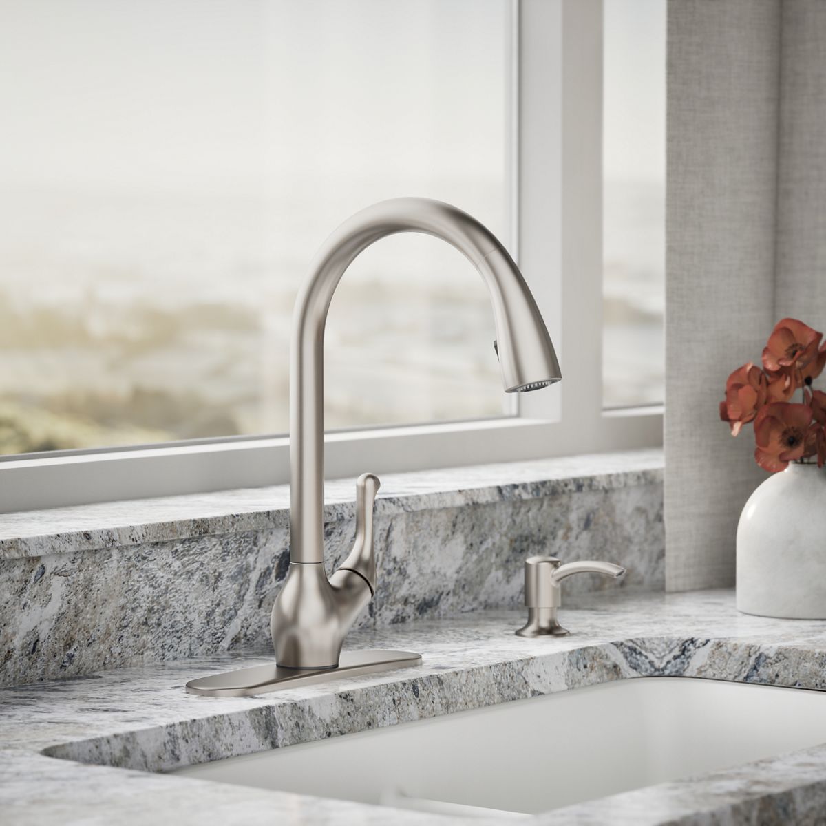 34415-barossa-touchless-pull-down-kitchen-faucet-with-soap-lotion-dispenser-2.jpg Barossa® Touchless pull-down kitchen faucet with soap/lotion dispenser