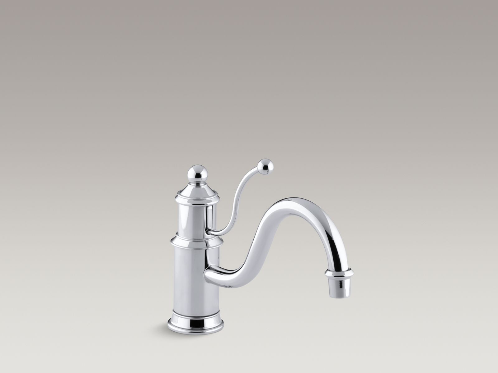 Antique Single-hole kitchen sink faucet with 8-7/8" spout and lever handle