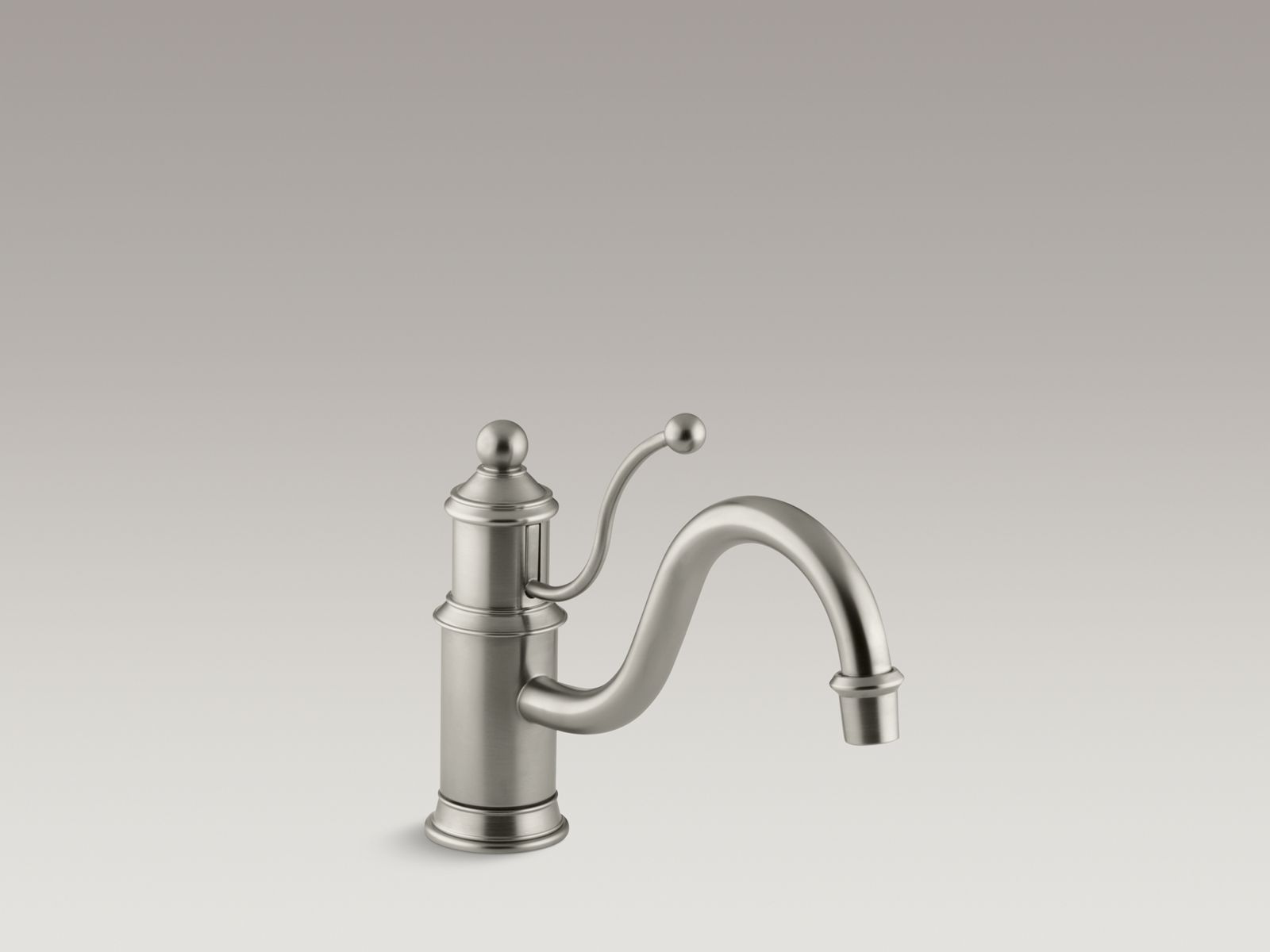 Antique Single-hole kitchen sink faucet with 8-7/8" spout and lever handle