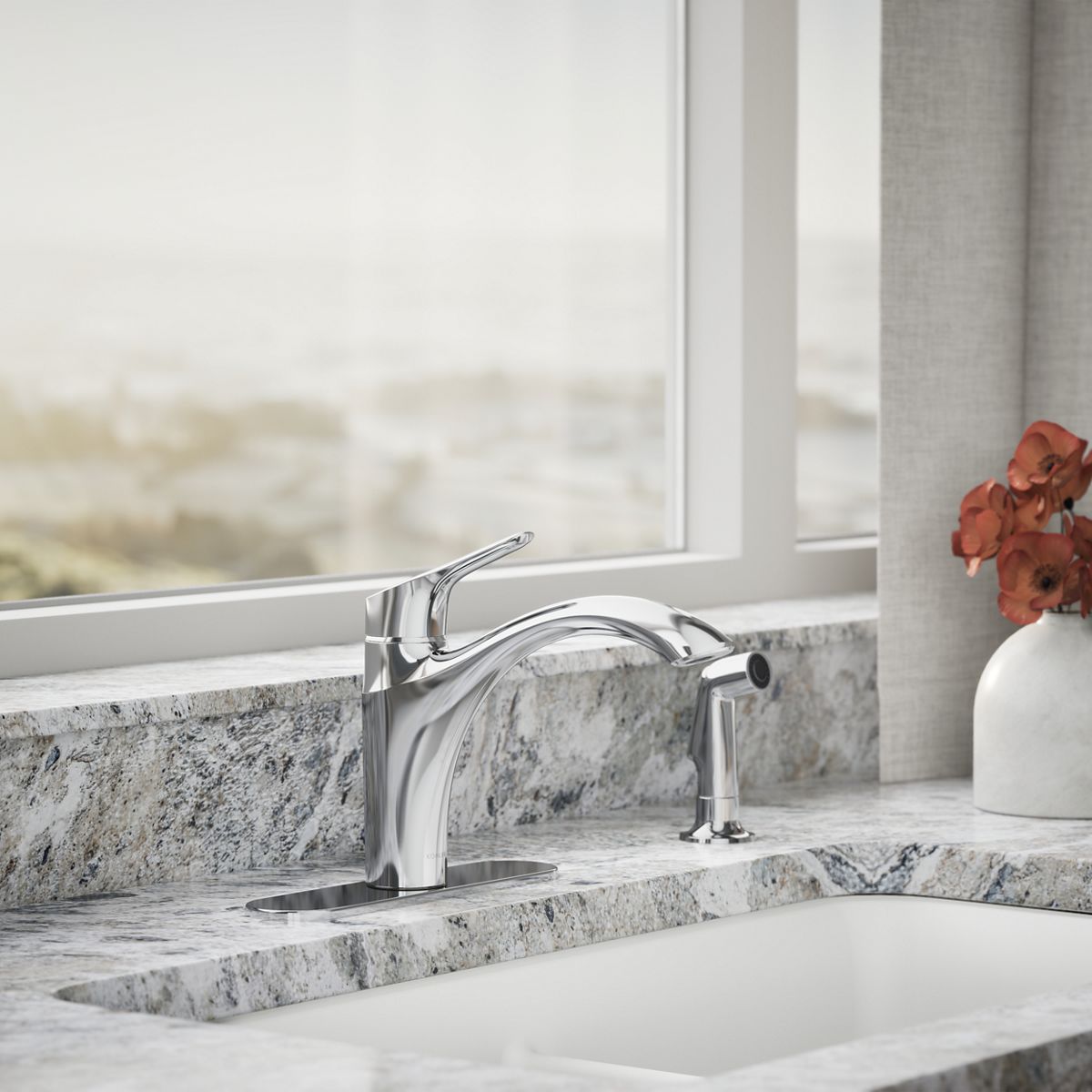 34465-rival-single-handle-kitchen-sink-faucet-with-side-sprayer-4.jpg Rival® Single-handle kitchen sink faucet with side sprayer