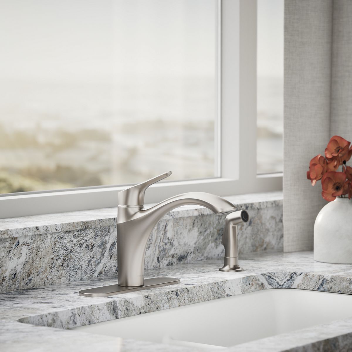 34465-rival-single-handle-kitchen-sink-faucet-with-side-sprayer-5.jpg Rival® Single-handle kitchen sink faucet with side sprayer