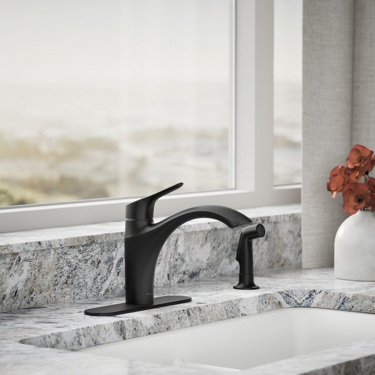 34465-rival-single-handle-kitchen-sink-faucet-with-side-sprayer-6.jpg Rival® Single-handle kitchen sink faucet with side sprayer