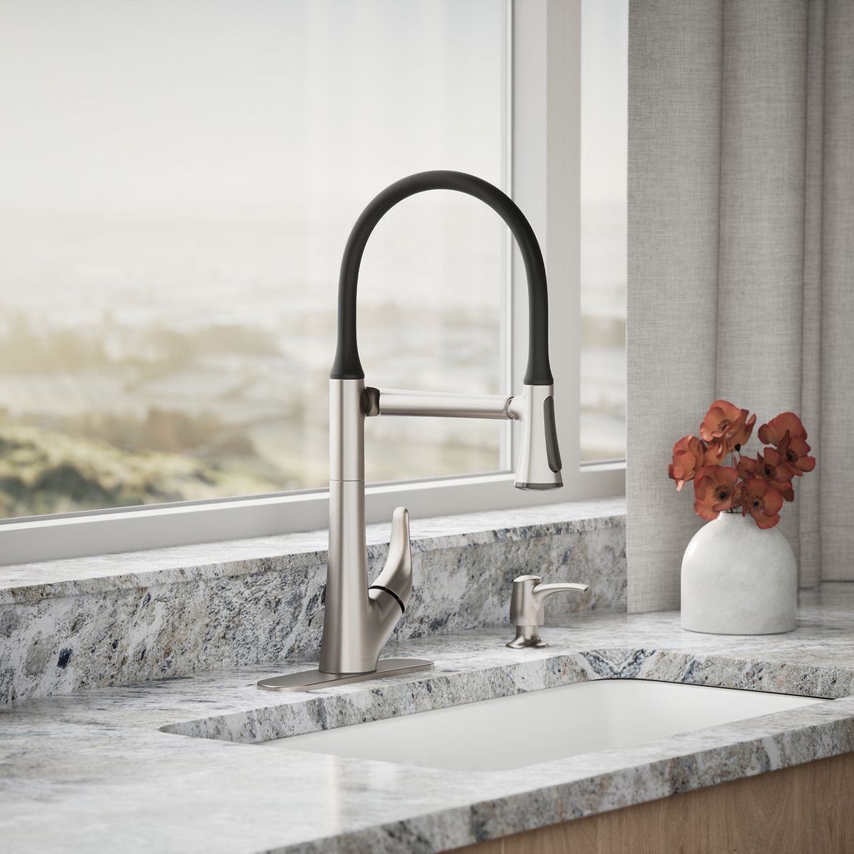 34570-arise-pull-down-kitchen-sink-faucet-with-two-function-sprayhead-4.jpg Arise® Pull-down kitchen sink faucet with two-function sprayhead