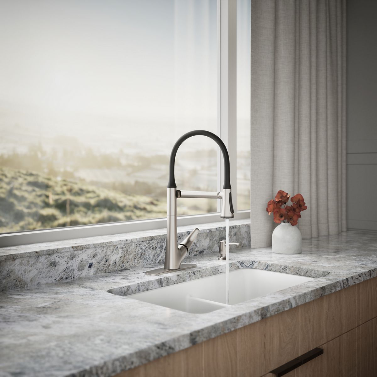 34570-arise-pull-down-kitchen-sink-faucet-with-two-function-sprayhead-8.jpg Arise® Pull-down kitchen sink faucet with two-function sprayhead