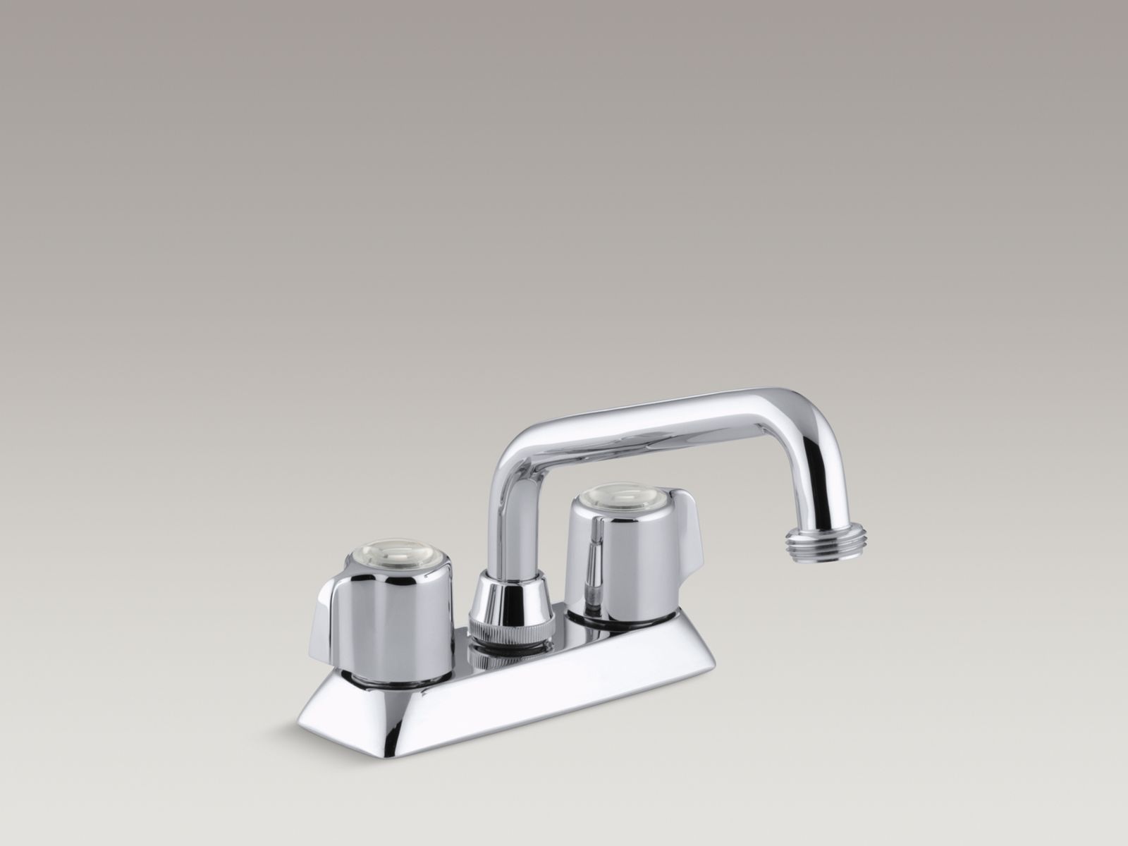 Coralais® Utility sink faucet with threaded spout and blade handles