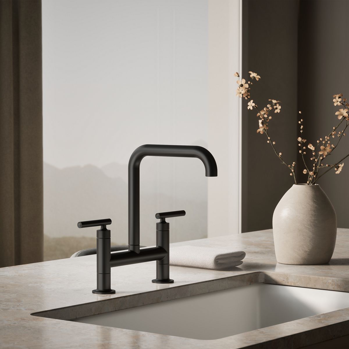 34609-purist-two-hole-bridge-kitchen-sink-faucet-10.jpg Purist® Two-hole bridge kitchen sink faucet
