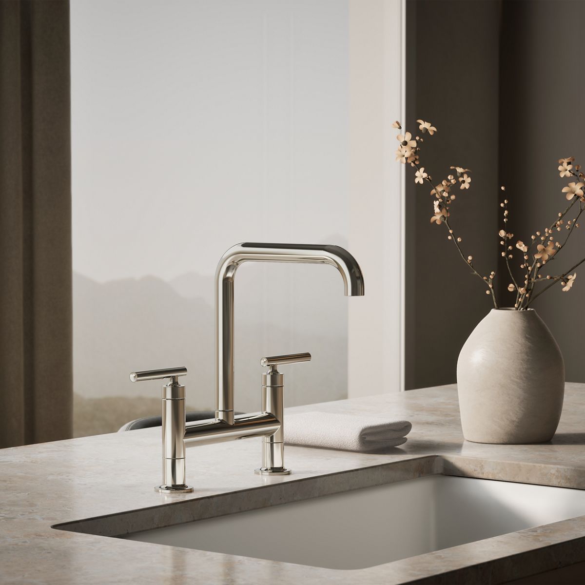 34609-purist-two-hole-bridge-kitchen-sink-faucet-11.jpg Purist® Two-hole bridge kitchen sink faucet