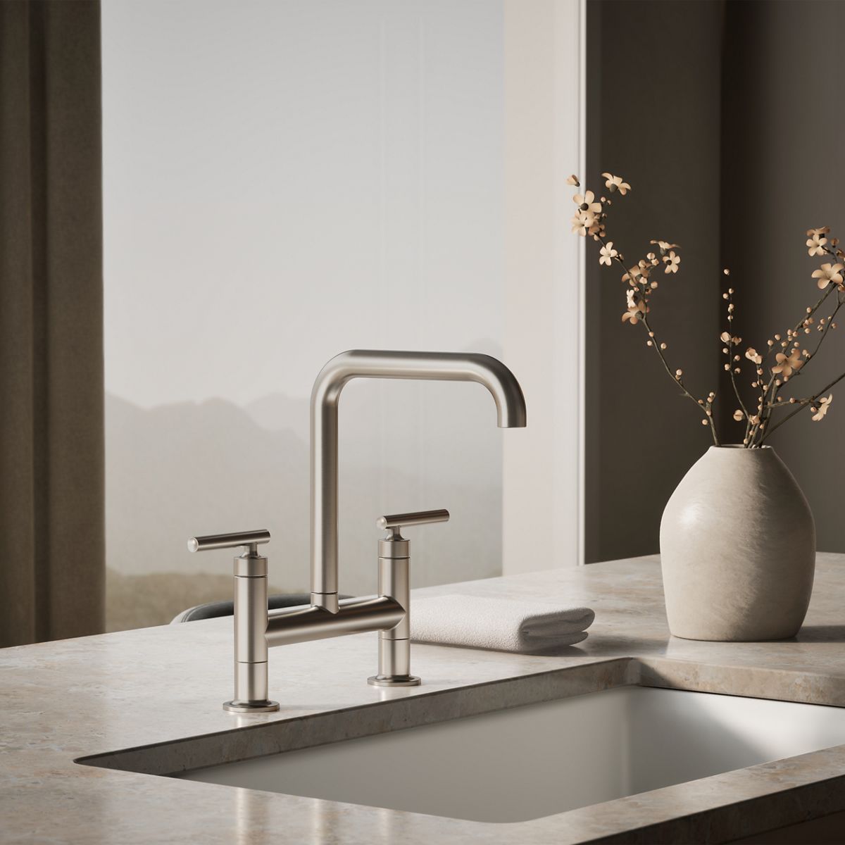34609-purist-two-hole-bridge-kitchen-sink-faucet-12.jpg Purist® Two-hole bridge kitchen sink faucet