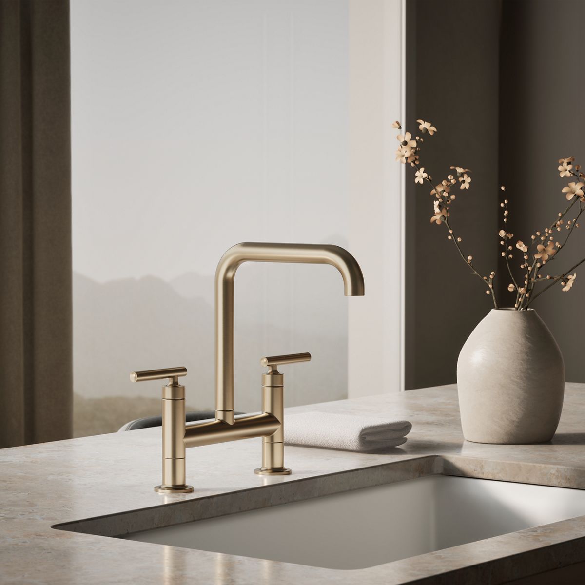 34609-purist-two-hole-bridge-kitchen-sink-faucet-14.jpg Purist® Two-hole bridge kitchen sink faucet