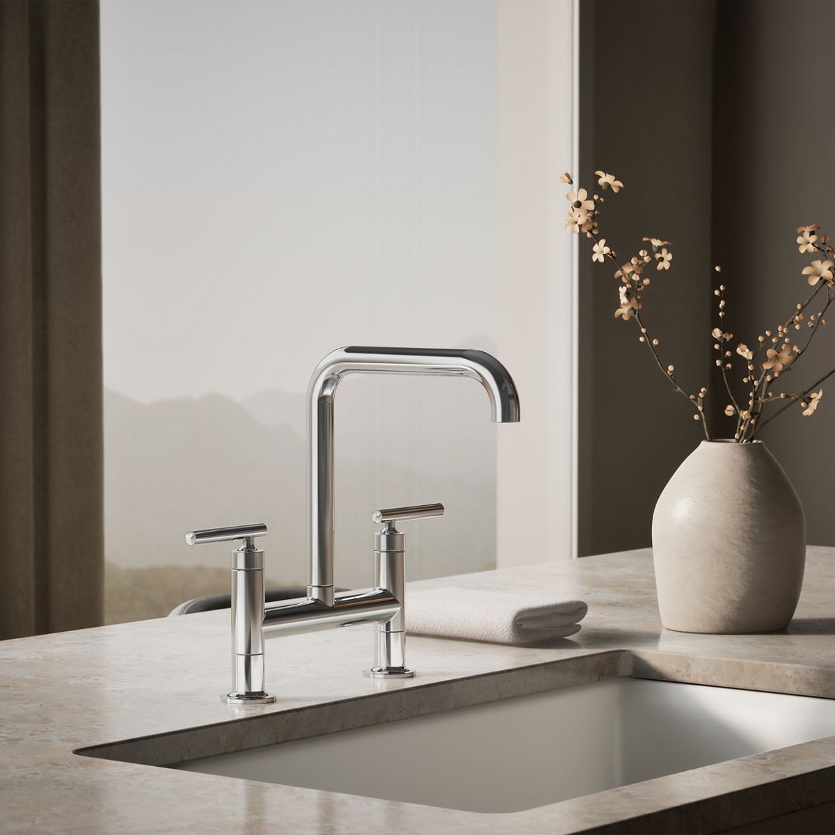 34609-purist-two-hole-bridge-kitchen-sink-faucet-9.jpg Purist® Two-hole bridge kitchen sink faucet