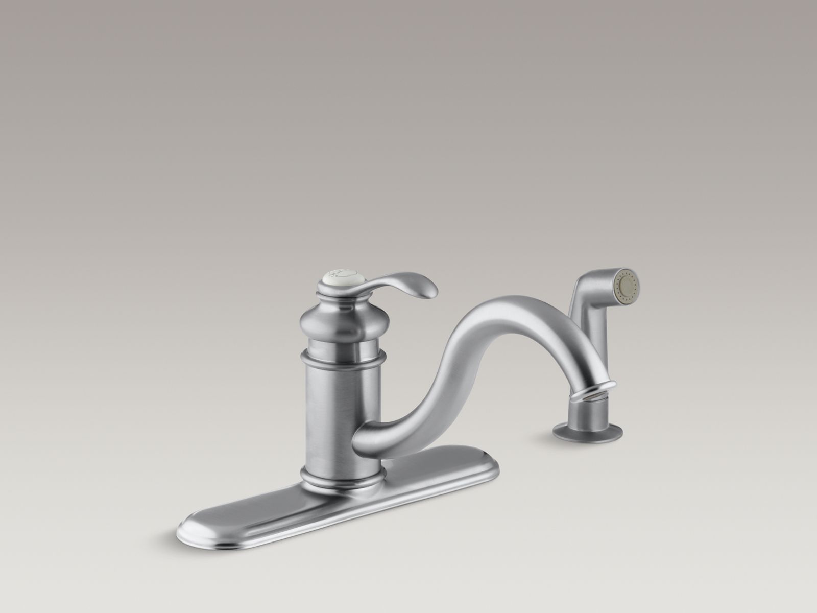 34639-fairfax-three-hole-kitchen-sink-faucet-with-9-spout-and-matching-finish-sidespray-4.jpg Fairfax® Three-hole kitchen sink faucet with 9" spout and matching finish sidespray