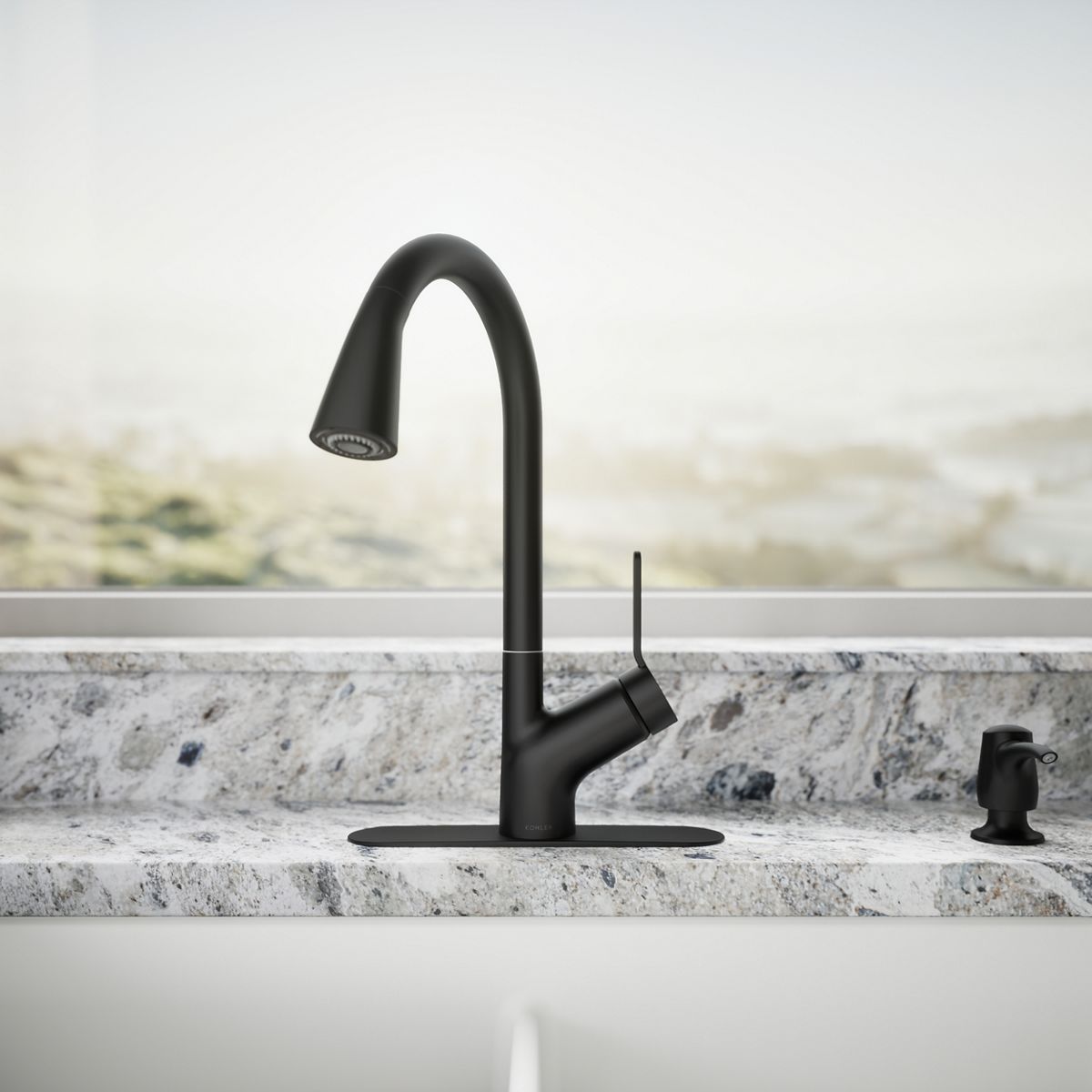 34708-setra-pull-down-kitchen-faucet-with-soap-lotion-dispenser-19.jpg Setra® Pull-down kitchen faucet with soap/lotion dispenser